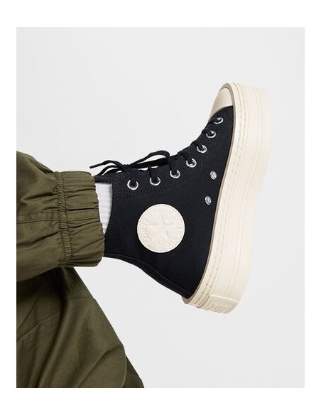 Sneakers Compensées - Converse CTAS Modern Lift Hi Black - A06141C