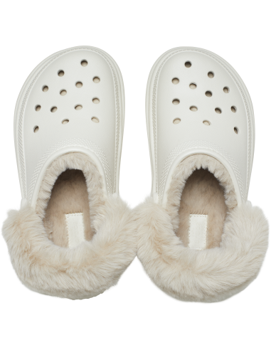 Sabots Femme Fourré stomp lined clog stucco blanc