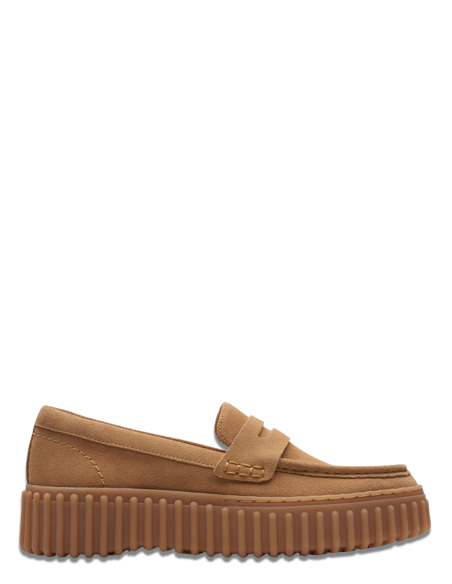 Mocassin Femme - CLARKS - Torhill Penny Light Tan Suede - 26172084