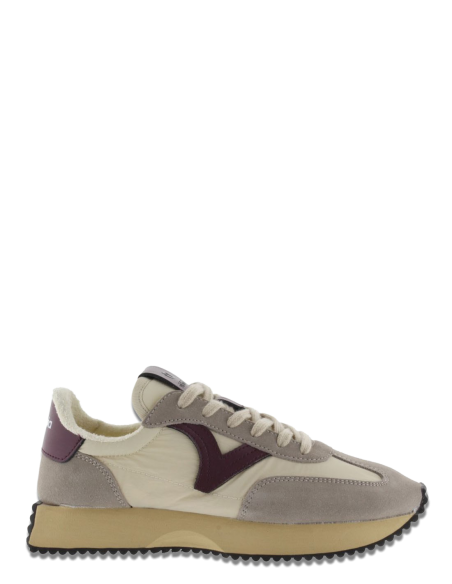 Baskets de Ville Femme - VICTORIA - Running Beige Bordeaux - 1134103-41