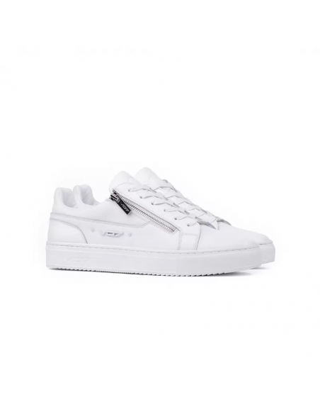 VO7 Basket De Ville Homme Roma Pur Wite Cuir Blanc