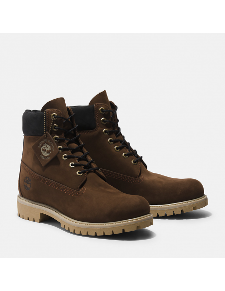 Timberland Chaussure Homme En Cuir Marron 6 inch premium