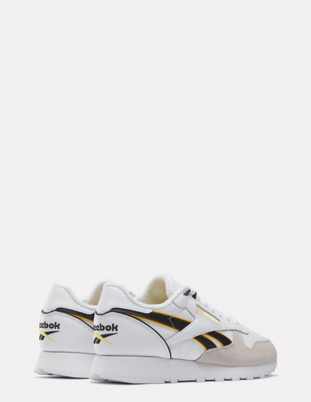 Sneakers Homme Reebok Classic Leather Blanc/Jaune En Cuir