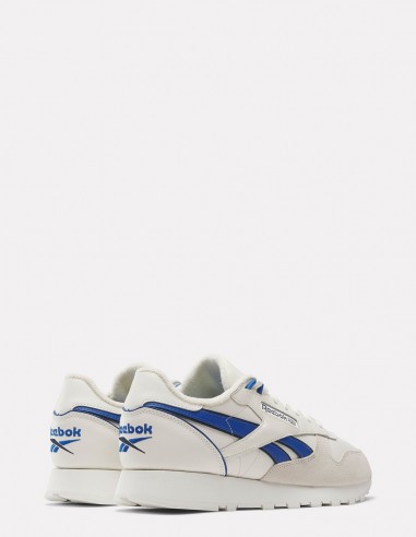 Sneakers Homme Reebok Classic Leather Blanc/Bleu En Cuir