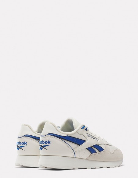Sneakers Homme Reebok Classic Leather Blanc/Bleu En Cuir