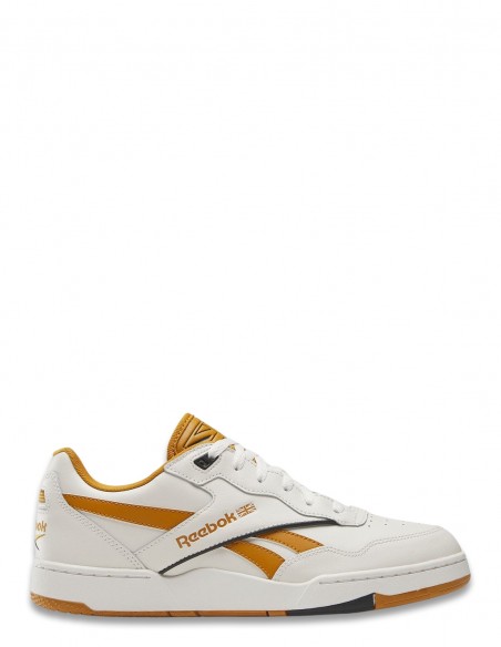 Sneakers Homme Reebok BB 4000 II Blanc/Jaune En Cuir