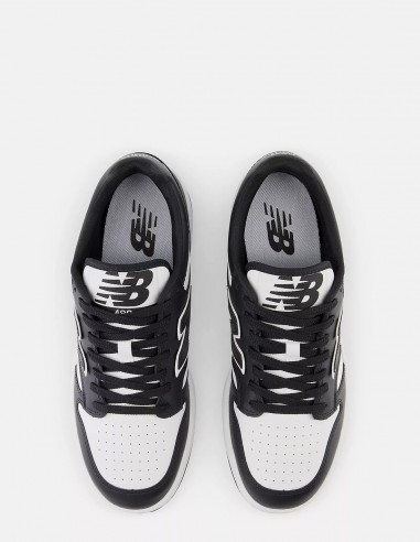 Sneakers Mixte New Balance 480 En Cuir Blanc/Noir