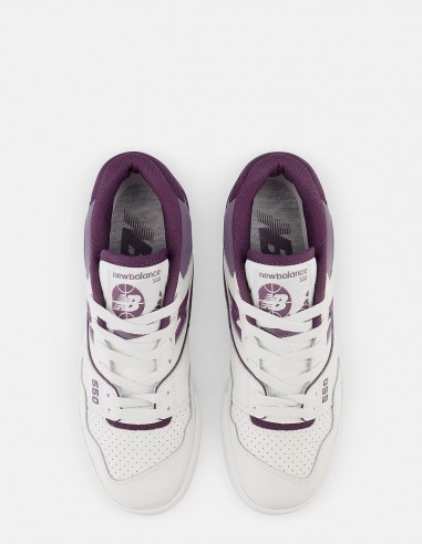 Sneakers Homme 550 Cuir  Blanc/Violet