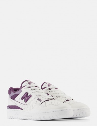 Sneakers Homme 550 Cuir  Blanc/Violet