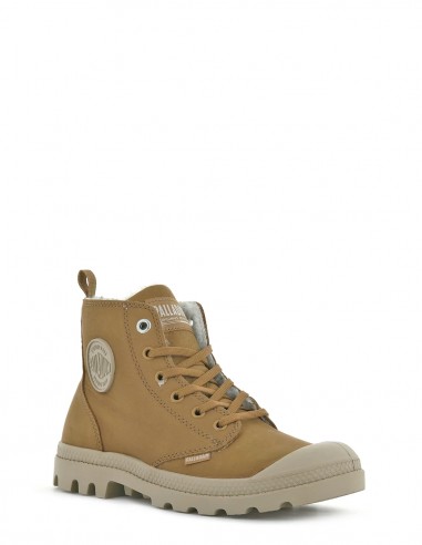 Baskets Fourées Femme Palladium Papa Hi Zip Nubuck Marron 95982-252-M