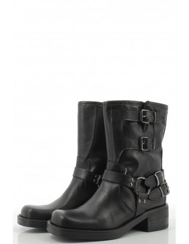 Bottines Femme Kharisma Texas Noir En Cuir