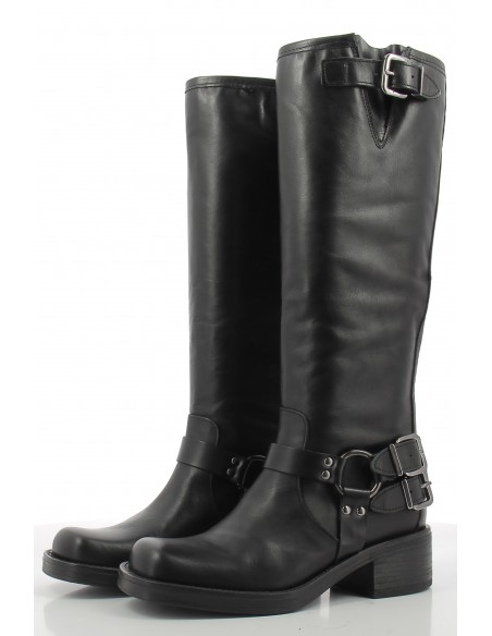 Bottes Femme Kharisma Arlington En Cuir Noir