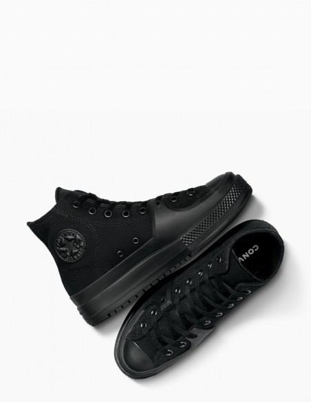 Sneakers Montantes Femme Converse Ctas Construct Hi Black/Black/Black