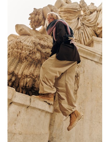 Baskets Fourées Femme Palladium Papa Hi Zip Nubuck Marron 95982-252-M