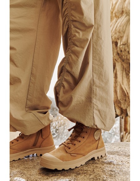 Baskets Fourées Femme Palladium Papa Hi Zip Nubuck Marron 95982-252-M