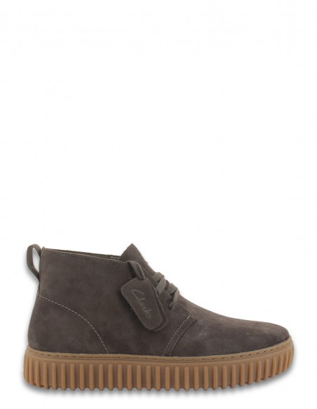 Bottines Homme Clarks Torhill En Daim Marron Foncé