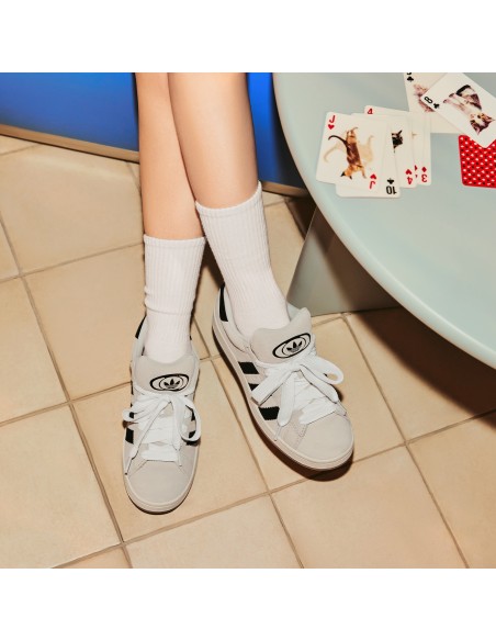 Sneakers Femme Adidas Campus 00s Gris/Noir En Daim