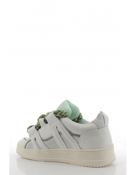 Baskets de Ville Femme Semerdjian Inna Cuir Blanc/Vert