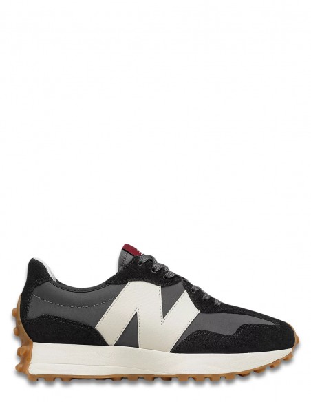 Sneakers Femme New Balance 327 Noir / Gris En Cuir