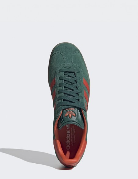 Sneakers Mixte Adidas Gazelle Vert/Orange Daim