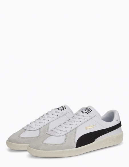 Baskets Mixte Puma Army Trainer Blanc/Gris/Noir En Cuir