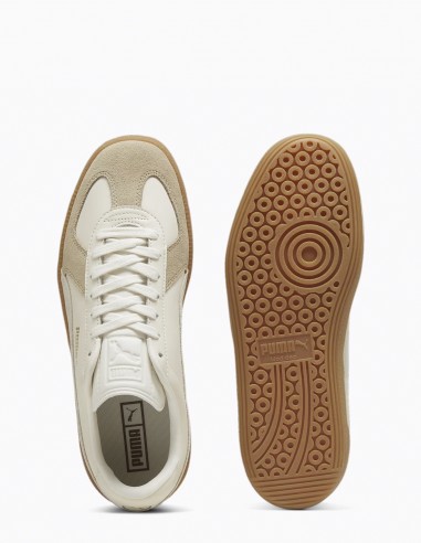 Baskets Homme Puma Army Trainer Blanc/Marron/Beige En Cuir
