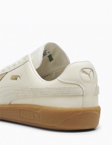 Baskets Homme Puma Army Trainer Blanc/Marron/Beige En Cuir