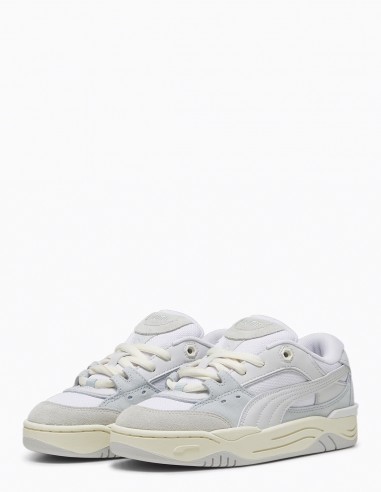 Sneakers Femme Puma 180 Blanc/Gris En Nubuck