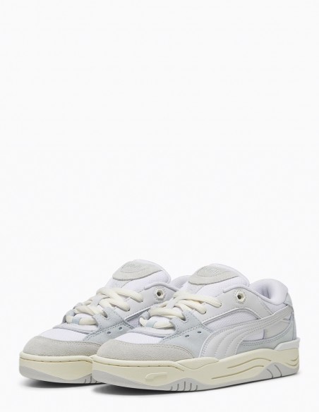 Sneakers Femme Puma 180 Blanc/Gris En Nubuck