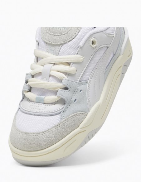 Sneakers Femme Puma 180 Blanc/Gris En Nubuck