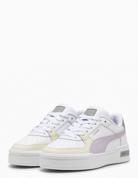 Sneakers Femme Puma Ca Pro Block En Cuir Blanc/Pastel