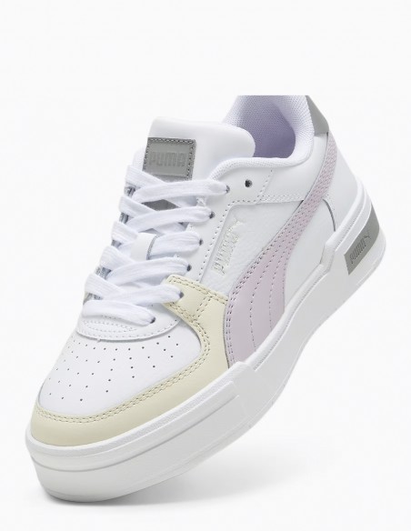 Sneakers Femme Puma Ca Pro Block En Cuir Blanc/Pastel