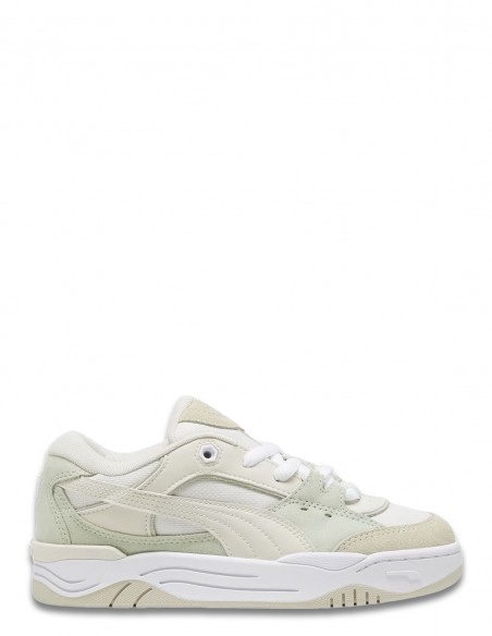 Sneakers Femme Puma 180 Beige/Blanc/Vert En Nubuck