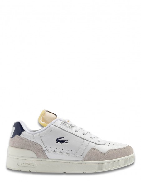 Sneakers Homme Lacoste t-clip 223 5 sma Blanc/Bleu En Cuir