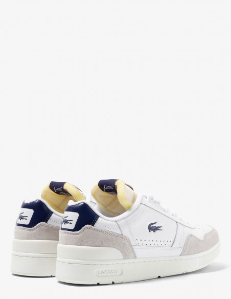 Sneakers Homme Lacoste t-clip 223 5 sma Blanc/Bleu En Cuir