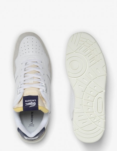 Sneakers Homme Lacoste t-clip 223 5 sma Blanc/Bleu En Cuir
