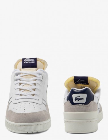 Sneakers Homme Lacoste t-clip 223 5 sma Blanc/Bleu En Cuir