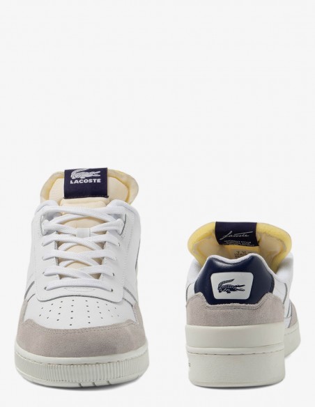 Sneakers Homme Lacoste t-clip 223 5 sma Blanc/Bleu En Cuir