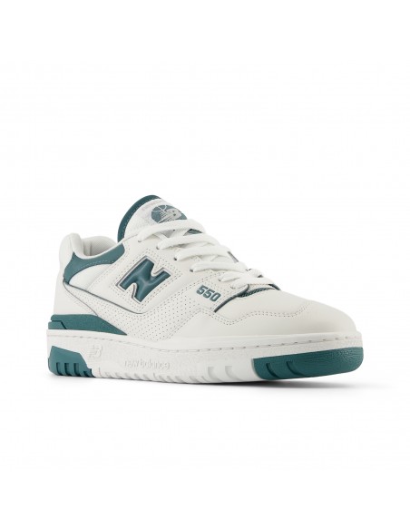 Sneakers Femme - New Balance 550 Blanc & Vert - BBW550BI