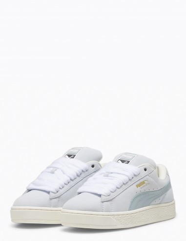 Sneakers Femme Puma Suede XL Blanc/Bleu Daim 395205-10B