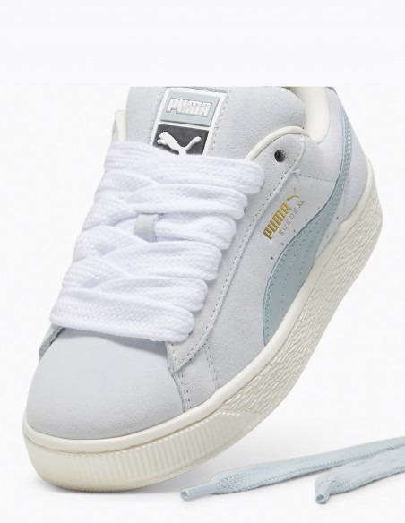 Sneakers Femme Puma Suede XL Blanc/Bleu Daim 395205-10B