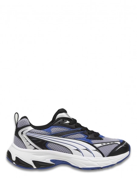 Sneakers Femme Puma Morphic Blanc Gris Noir Bleu En Toile