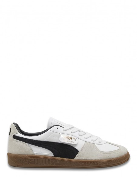 Sneakers Mixte Puma Palermo LTH Blanc/Noir 396464-01B Cuir