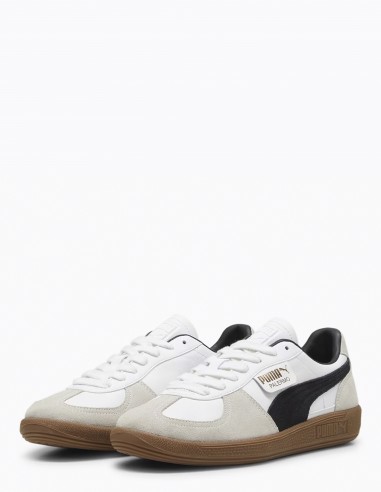 Sneakers Mixte Puma Palermo LTH Blanc/Noir 396464-01B Cuir