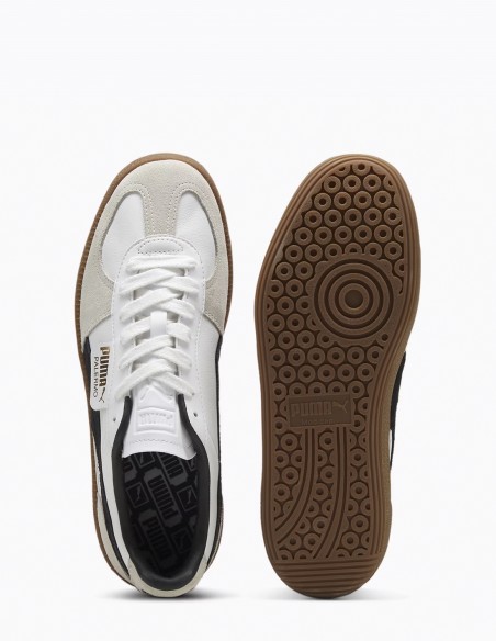 Sneakers Mixte Puma Palermo LTH Blanc/Noir 396464-01B Cuir