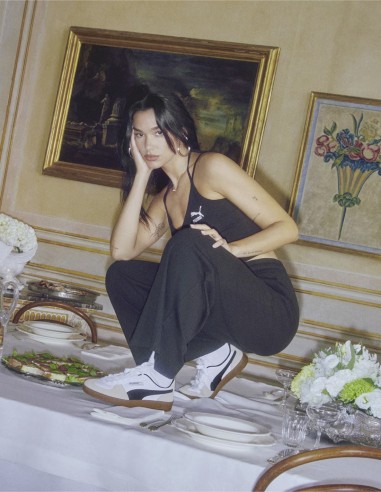 Sneakers Mixte Puma Palermo LTH Blanc/Noir 396464-01B Cuir