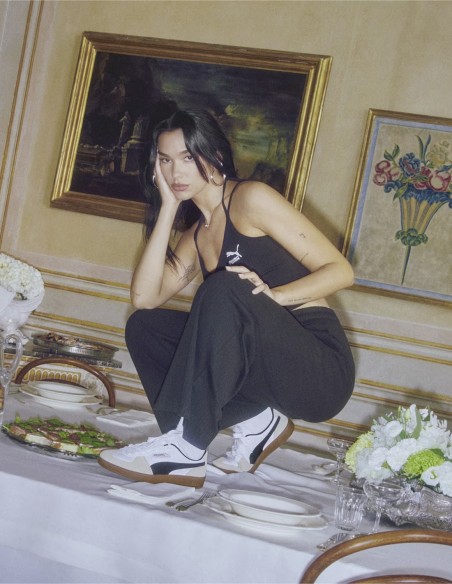 Sneakers Mixte Puma Palermo LTH Blanc/Noir 396464-01B Cuir