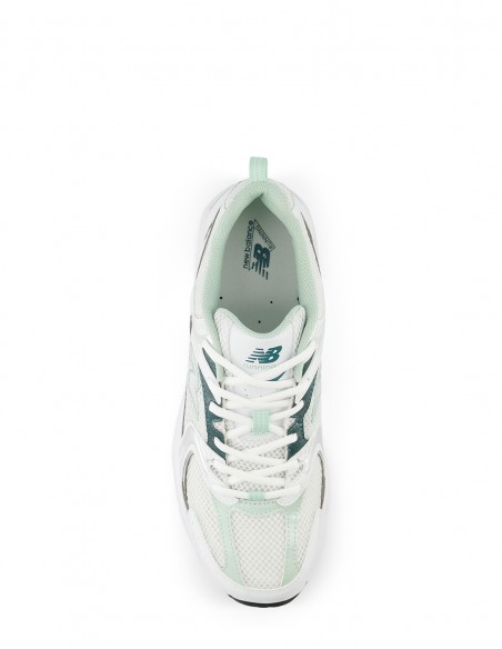Sneakers Mixte New Balance 530 Blanc/Vert MR530RB