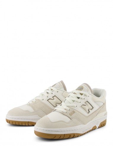 Sneakers Femme New Balance 550 Blanc Et Beige En Cuir - BBW550TB