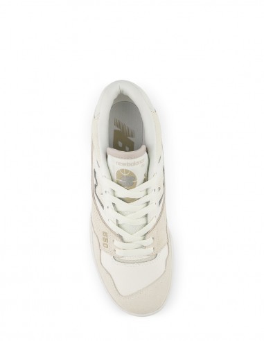 Sneakers Femme New Balance 550 Blanc Et Beige En Cuir - BBW550TB